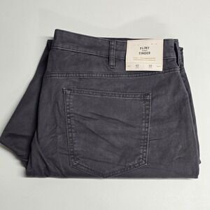 Flint and Tinder Pant Men's 42x32 Grey Athletic Tapered Fit Chino Trousers